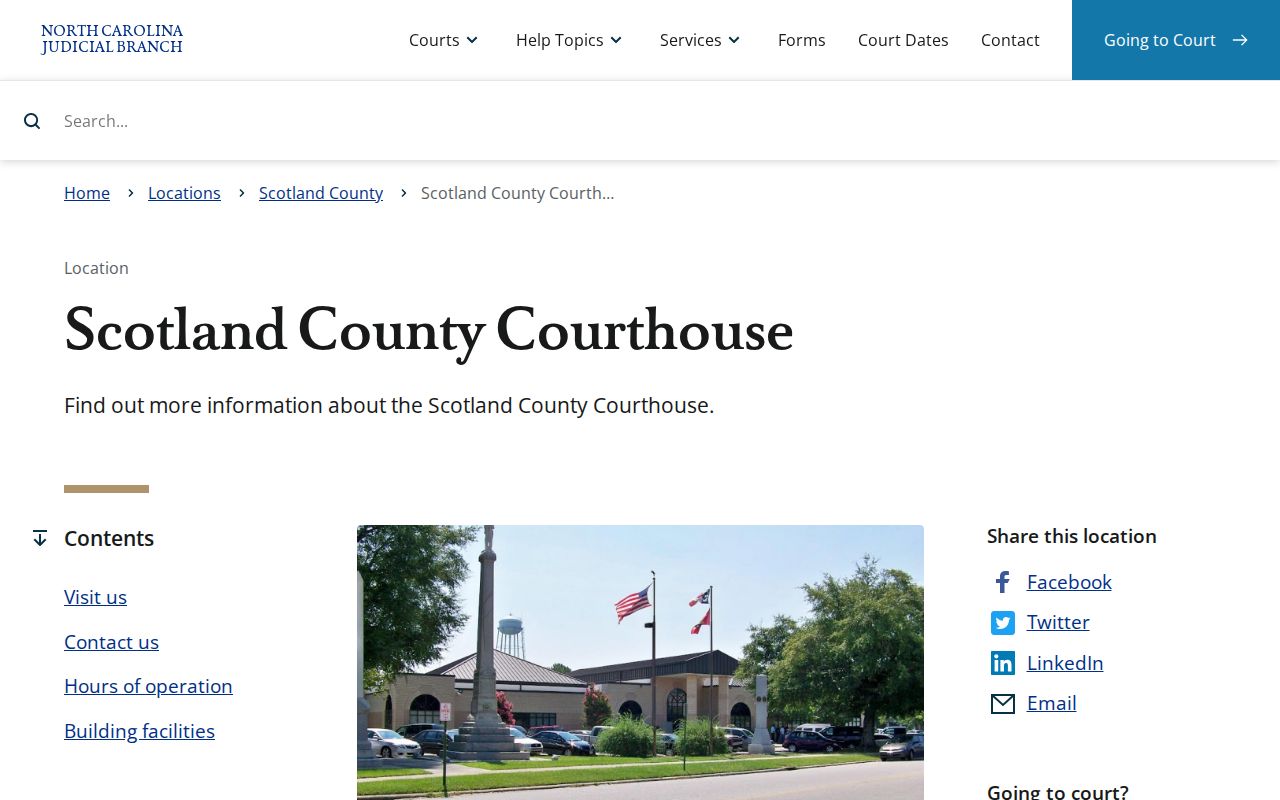 Scotland County courthouse release record and court disposition source